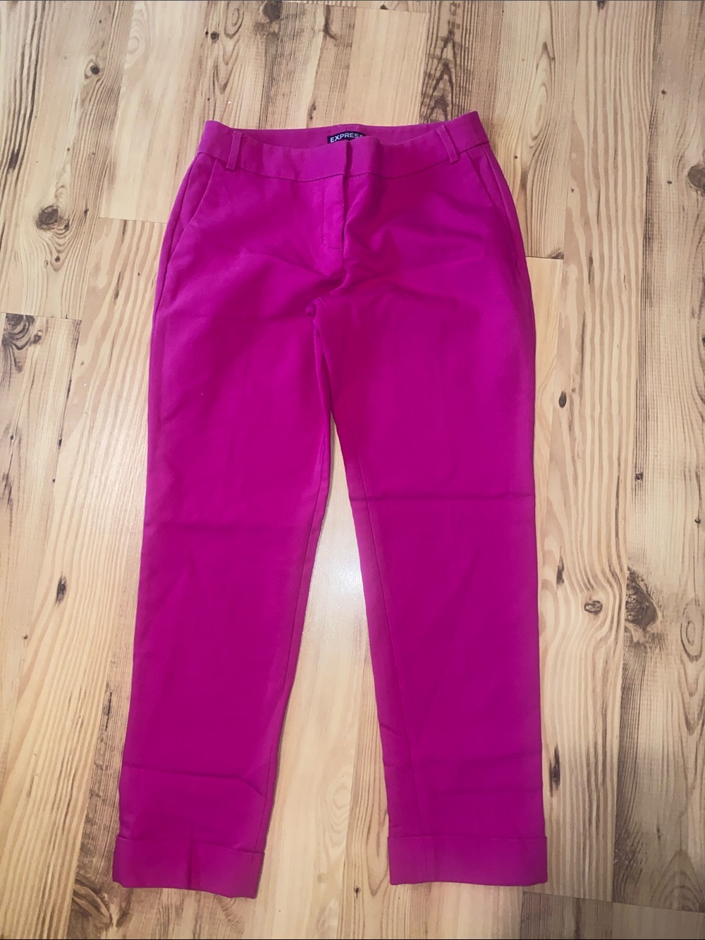 Express Bright Magenta Cropped Tapered Pants